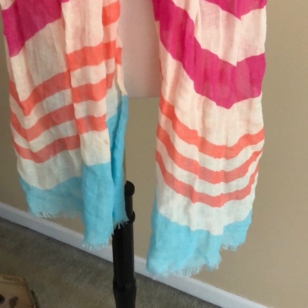 J Crew Long Multi Color Stripe Scarf - image 2